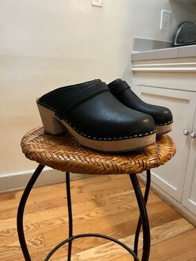 Lotta from Stockholm high heel clogs in black - EU size 40 (US 9)